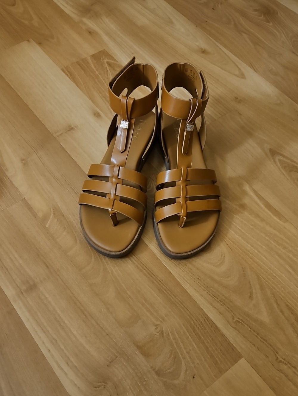 Women’s Tan Ankle-Cuff Sandals